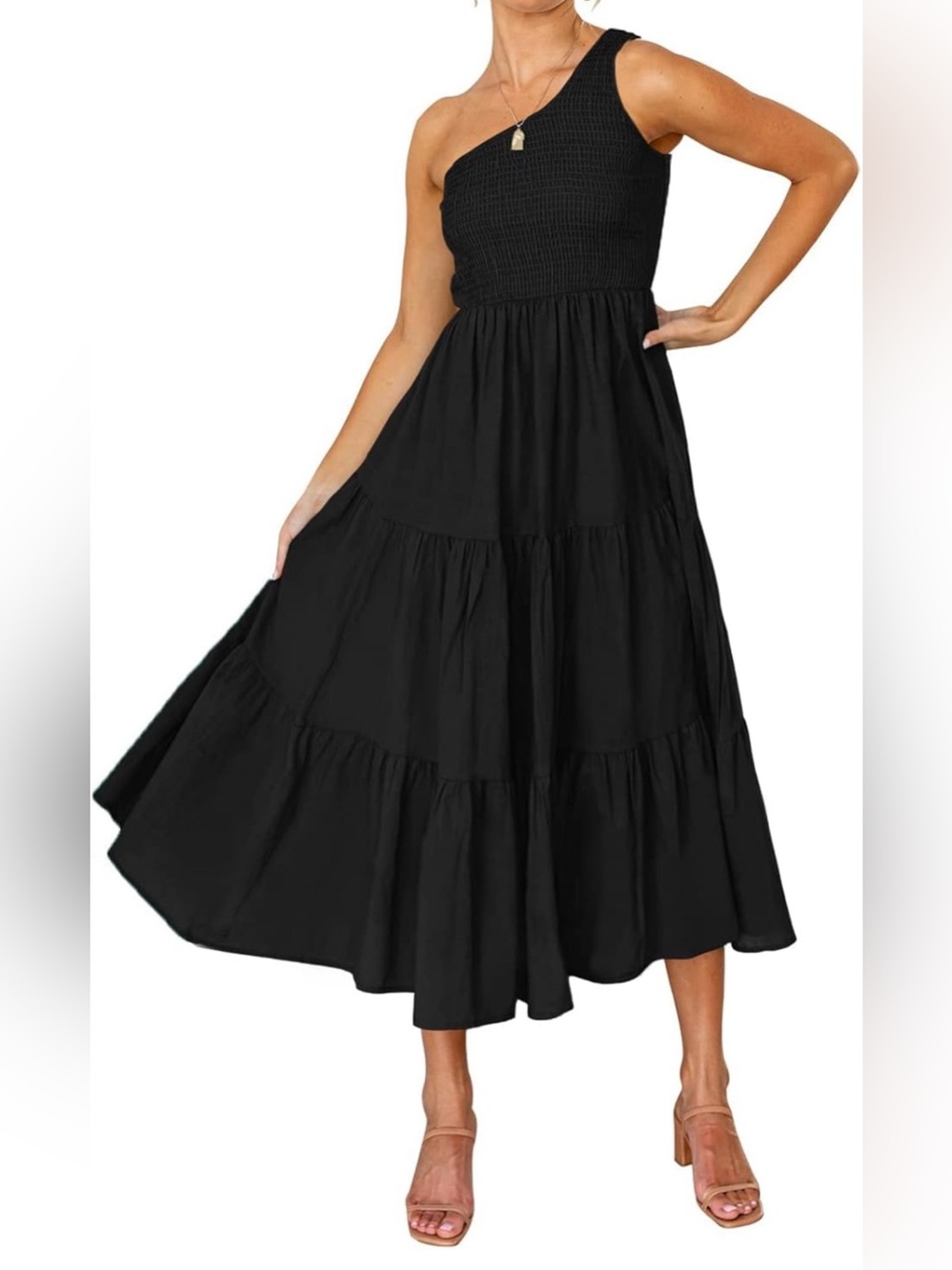Women’s Black One Strap Maxi Dress